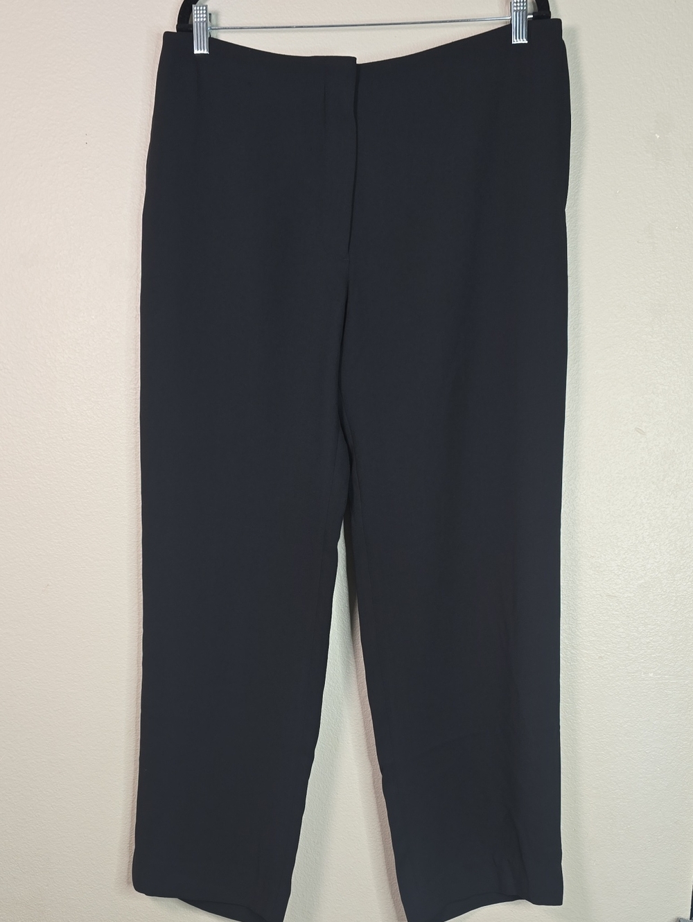 Cos Adjustable Waist Classic Black Women's Straight Leg Trousers Size 14 Nwt.